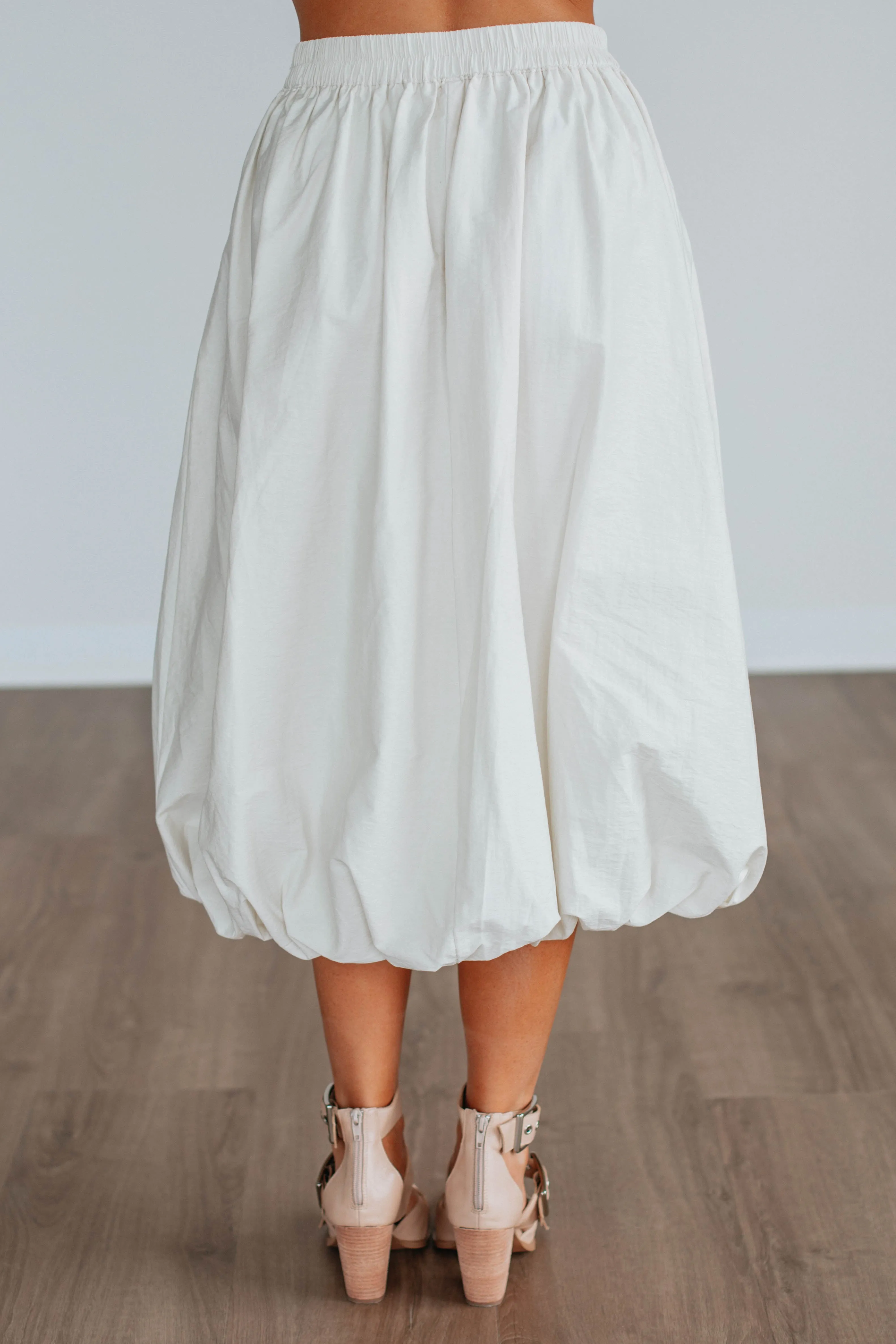 Mikala Midi Skirt - Cream