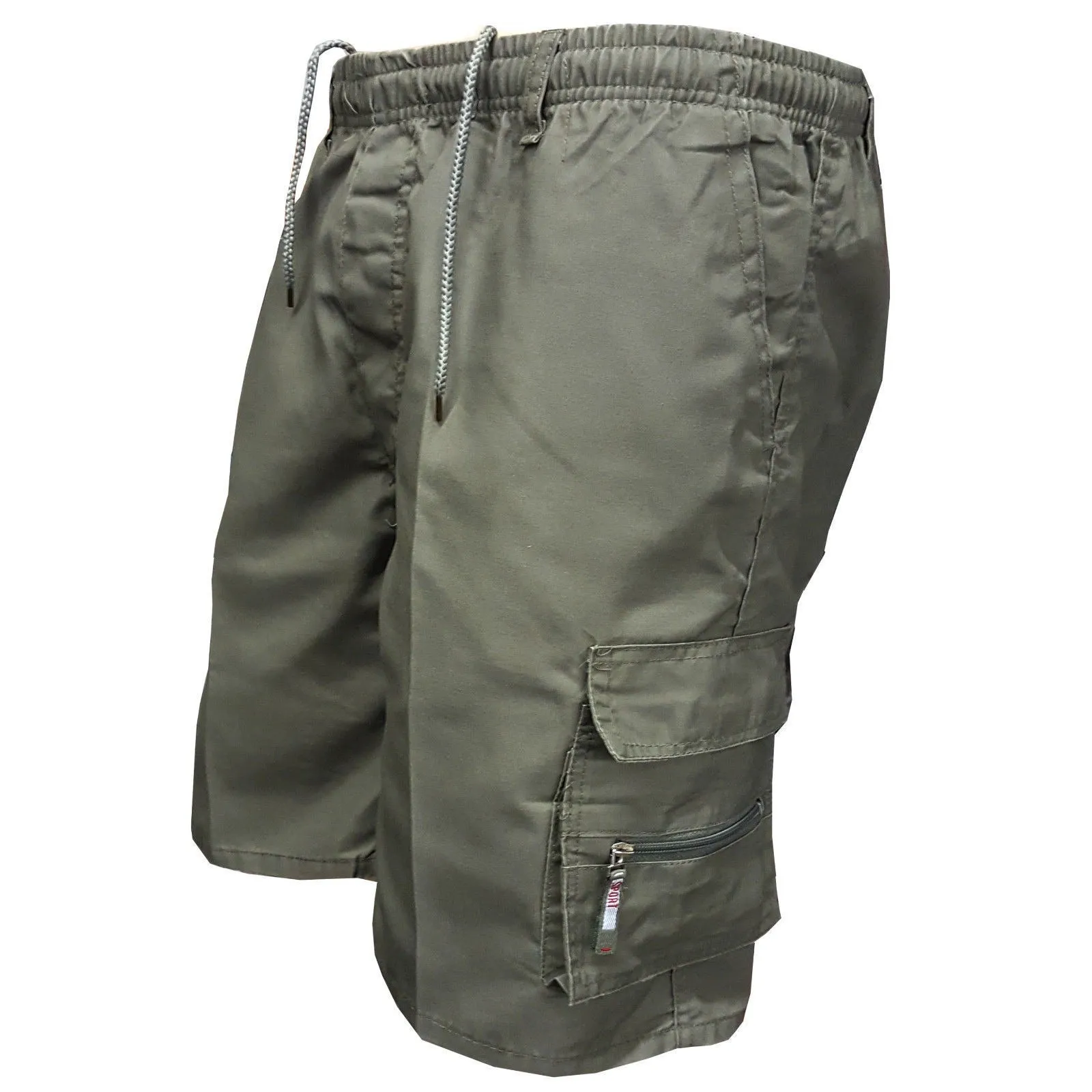 New Elastic Waist Cargo Combat Shorts Casual Summer Half Pants | 316