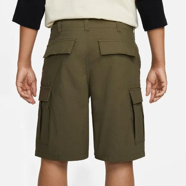 Nike SB Skate Cargo Shorts Medium Olive - White