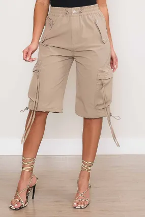 Nylon Cargo Bermuda Shorts