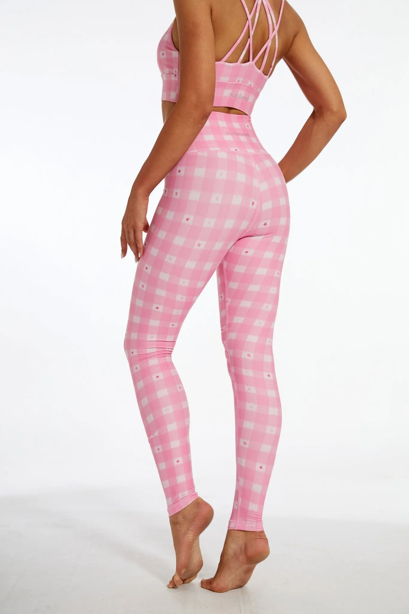 Pink Stars High-waisted Leggings