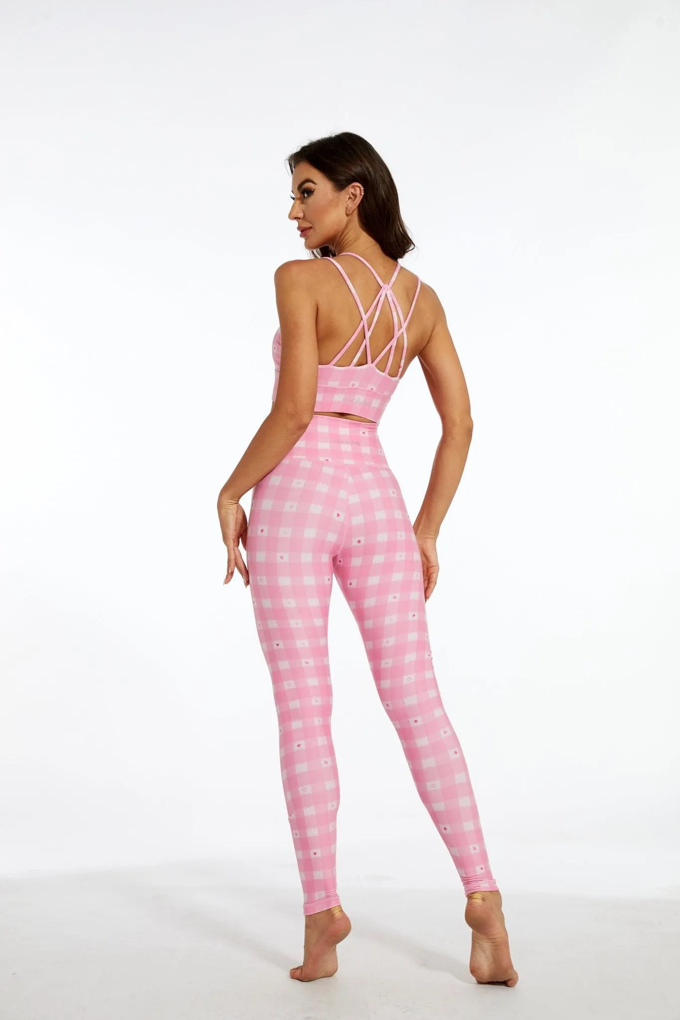 Pink Stars High-waisted Leggings