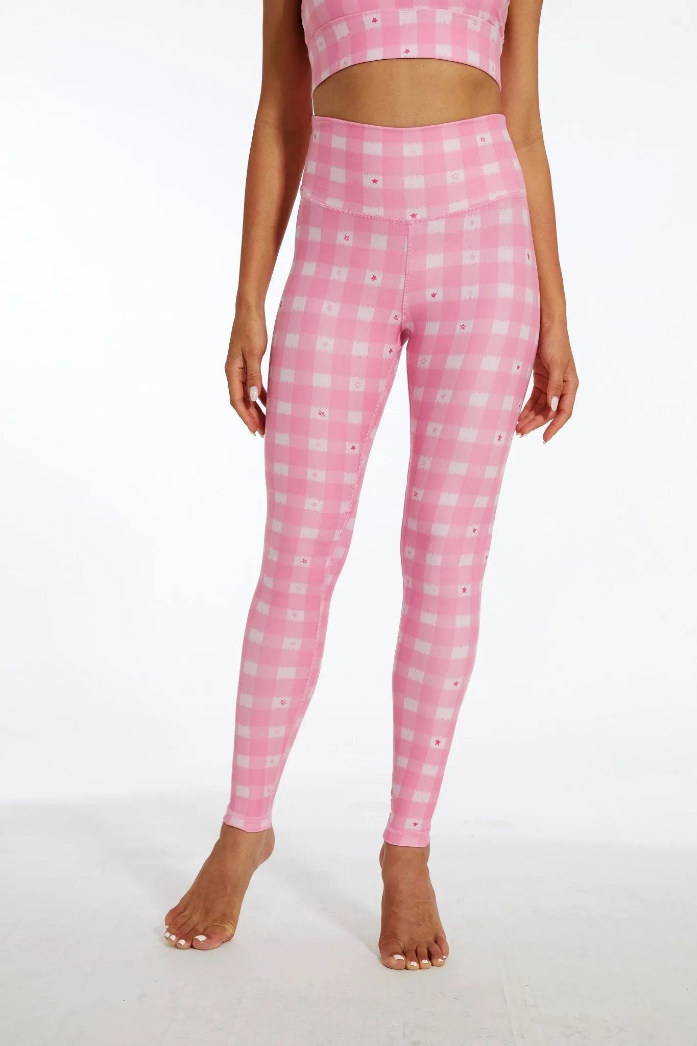 Pink Stars High-waisted Leggings