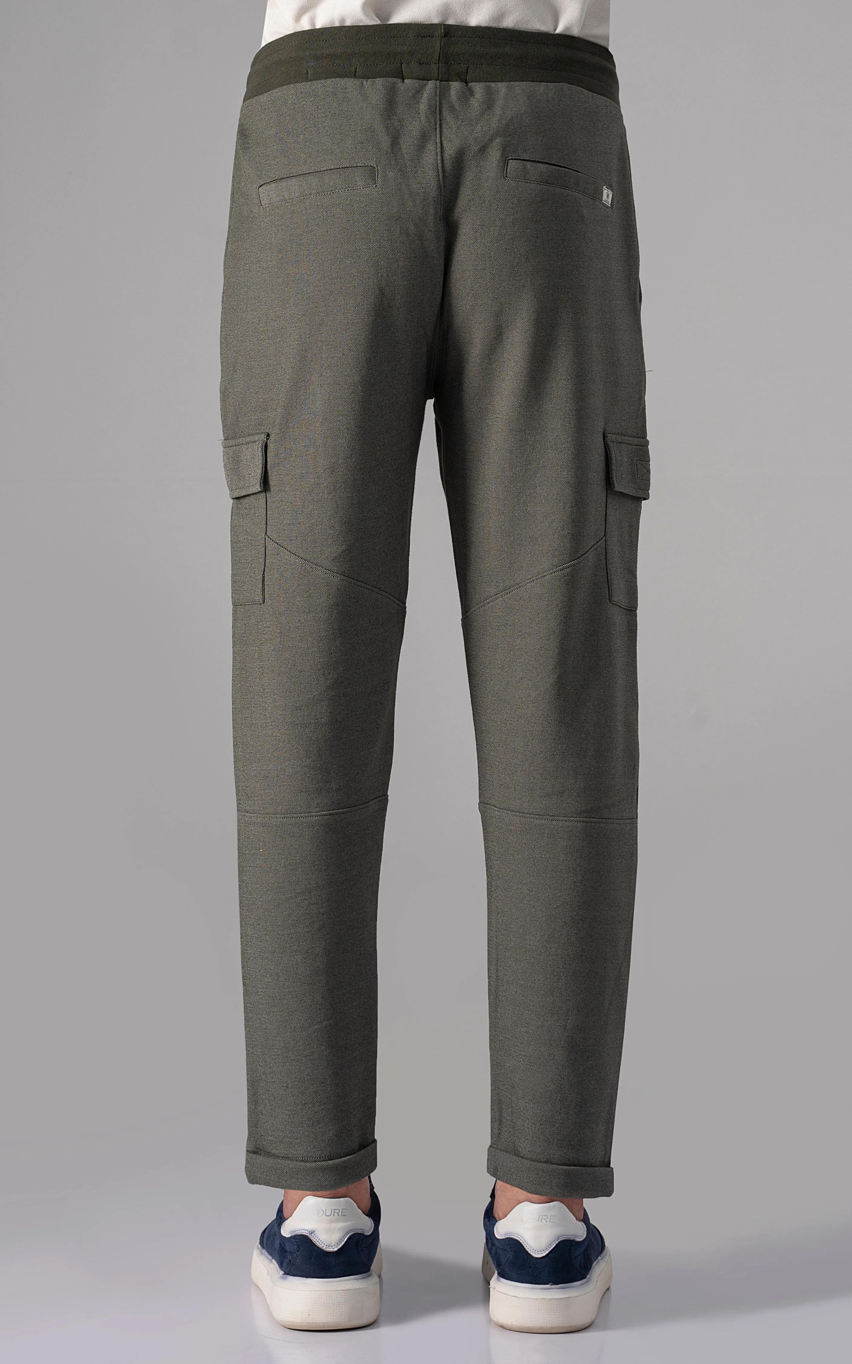 Pique Interlock Cargo Trouser olive