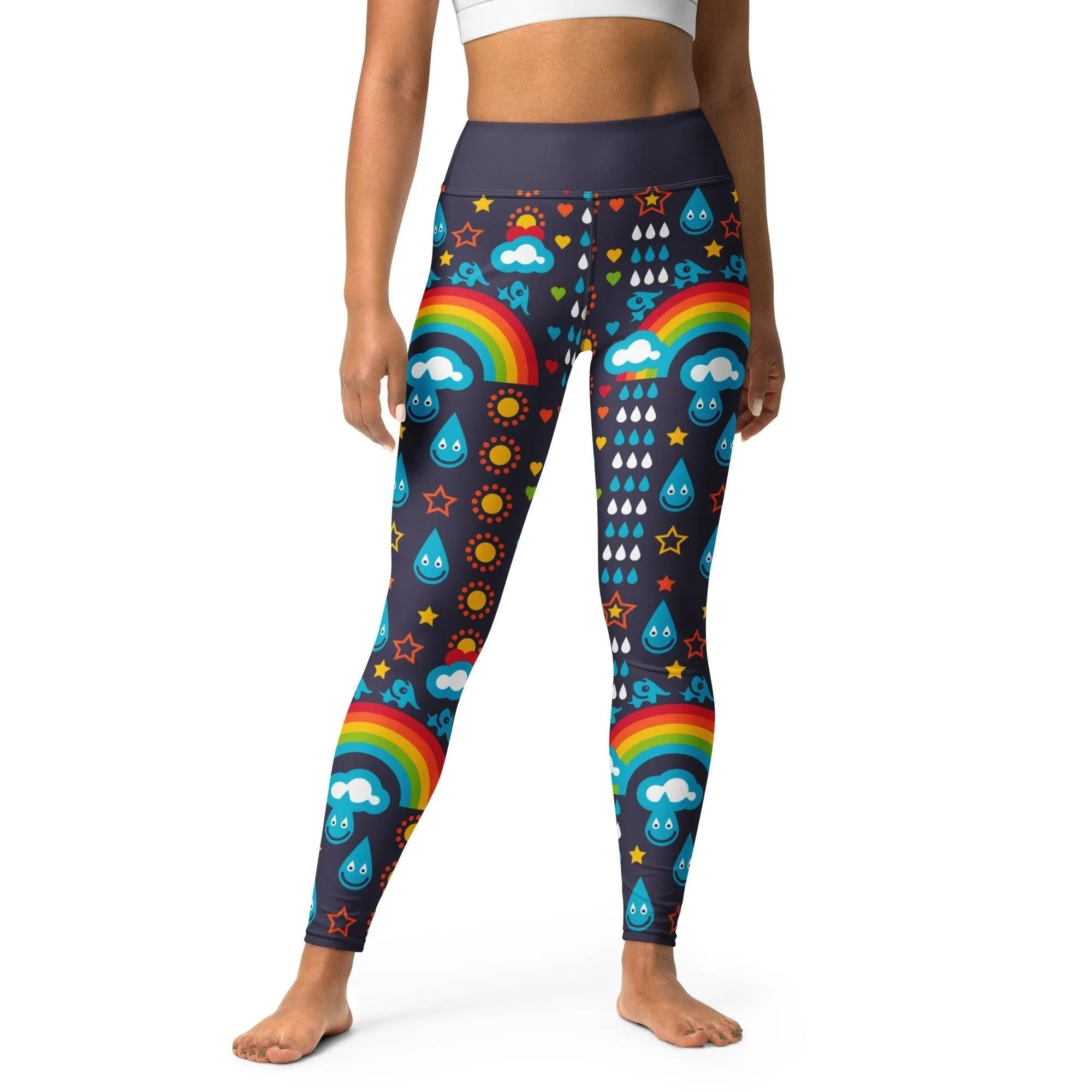 RAINBOWPHANT blue -2- Yoga Leggings