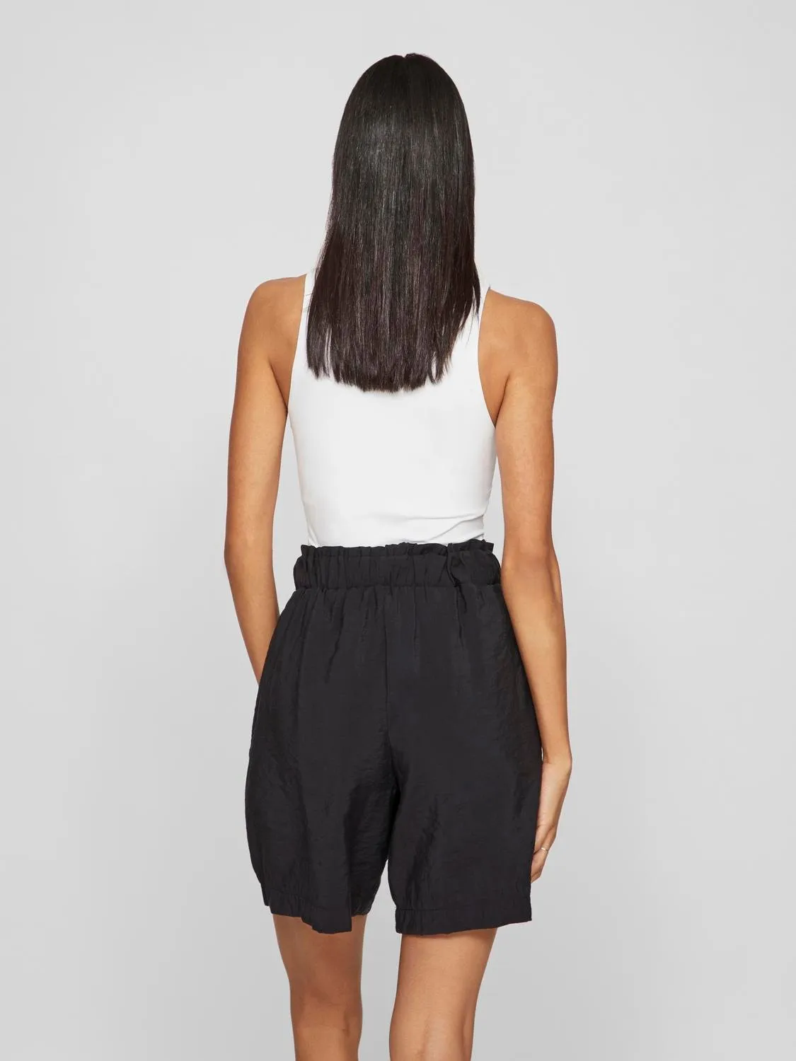 Rumme High Waisted Shorts (Black)