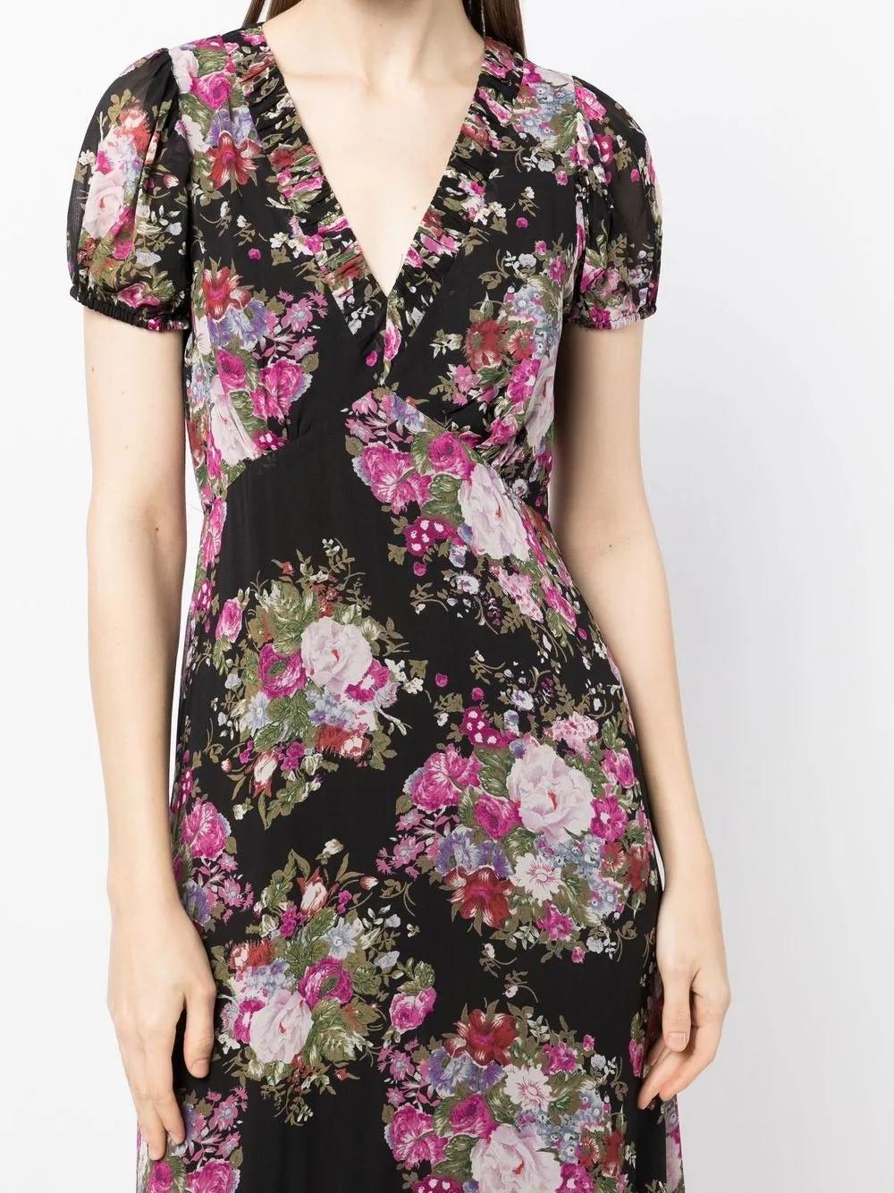 SHONTELLE FLORAL-PRINT MIDI DRESS MID MUS