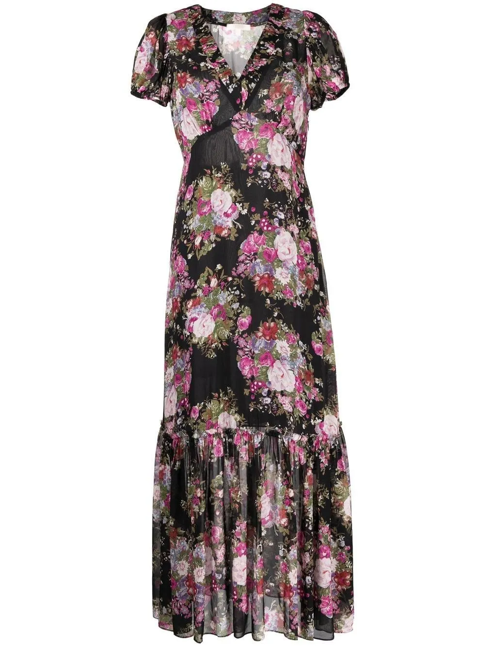 SHONTELLE FLORAL-PRINT MIDI DRESS MID MUS