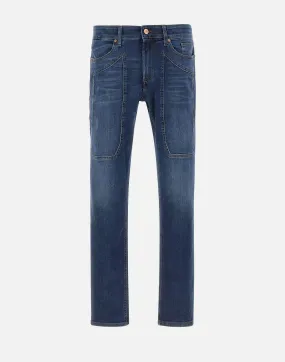 Slim Fit Dark Blue Denim Jeans