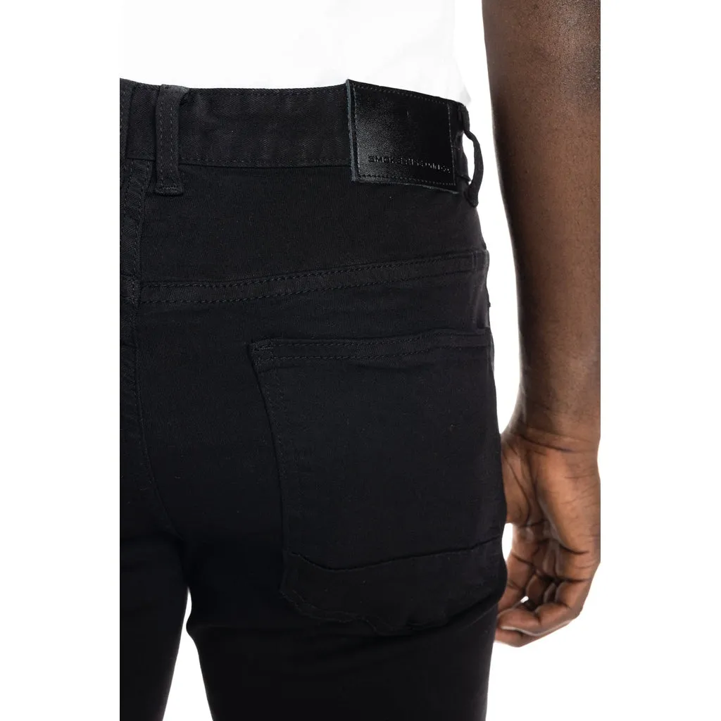 Slim Stone Washed Jeans - Jet Black