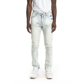 Slim Stone Washed Jeans - Norwich Blue