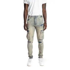 Slim Tapered Multipocket Jeans - Goblin Blue