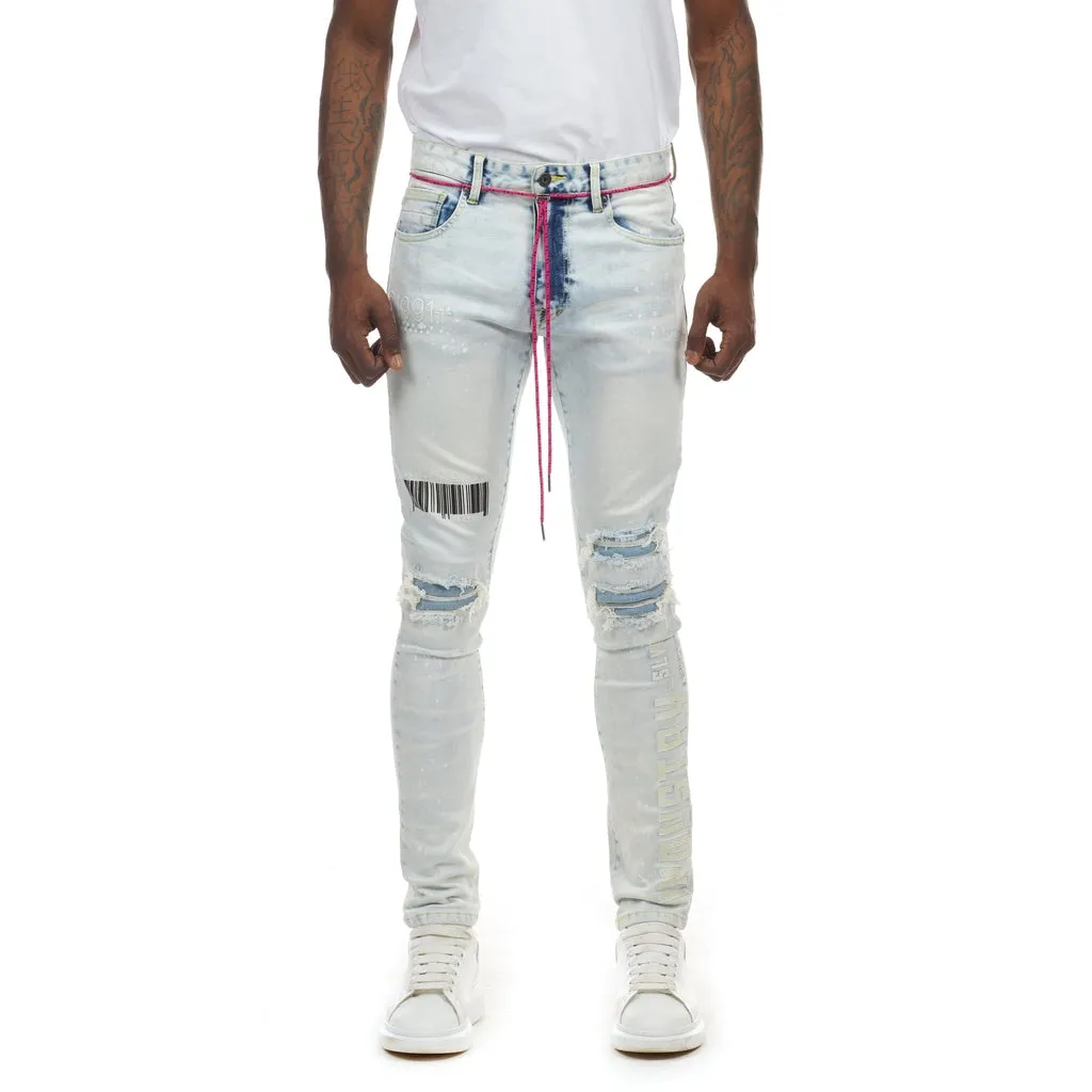 Slim Tapered Utility Jeans - Plaster Blue