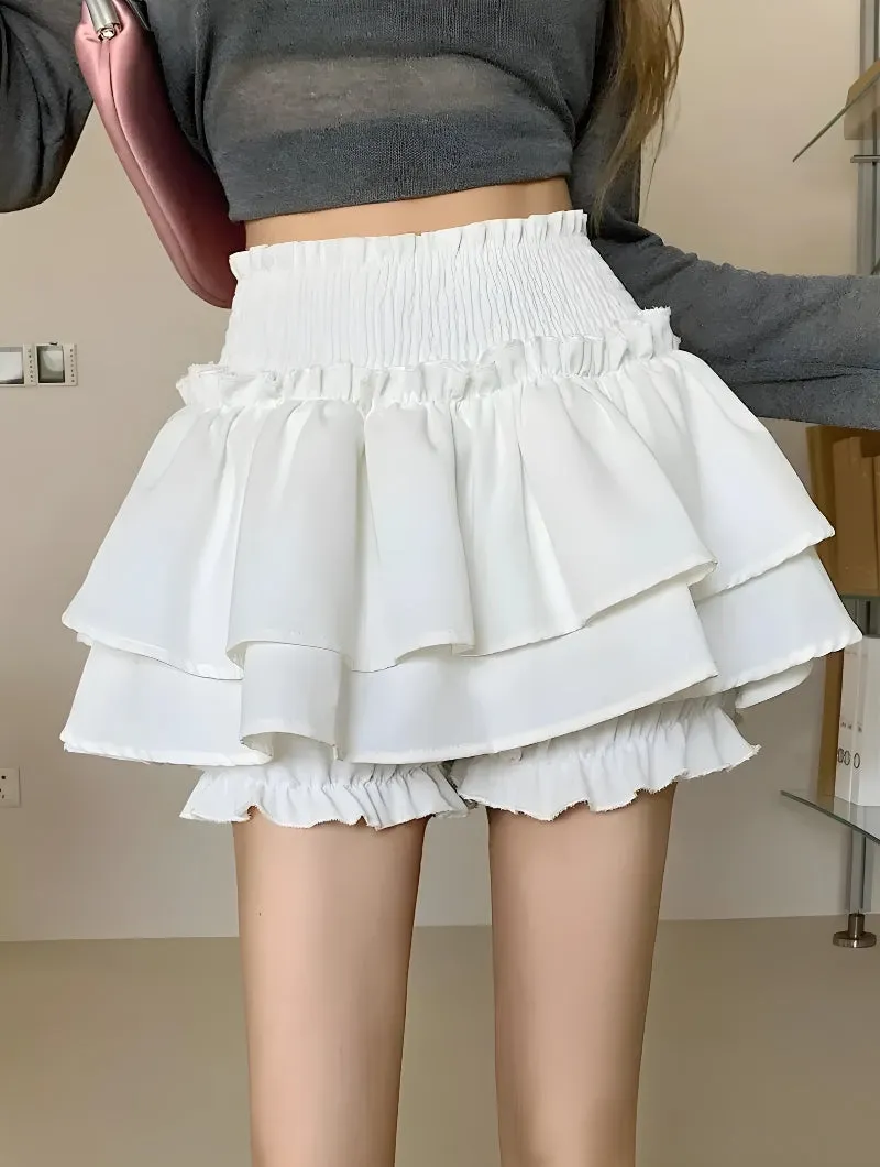 Soft Girl Layered Mini Skort