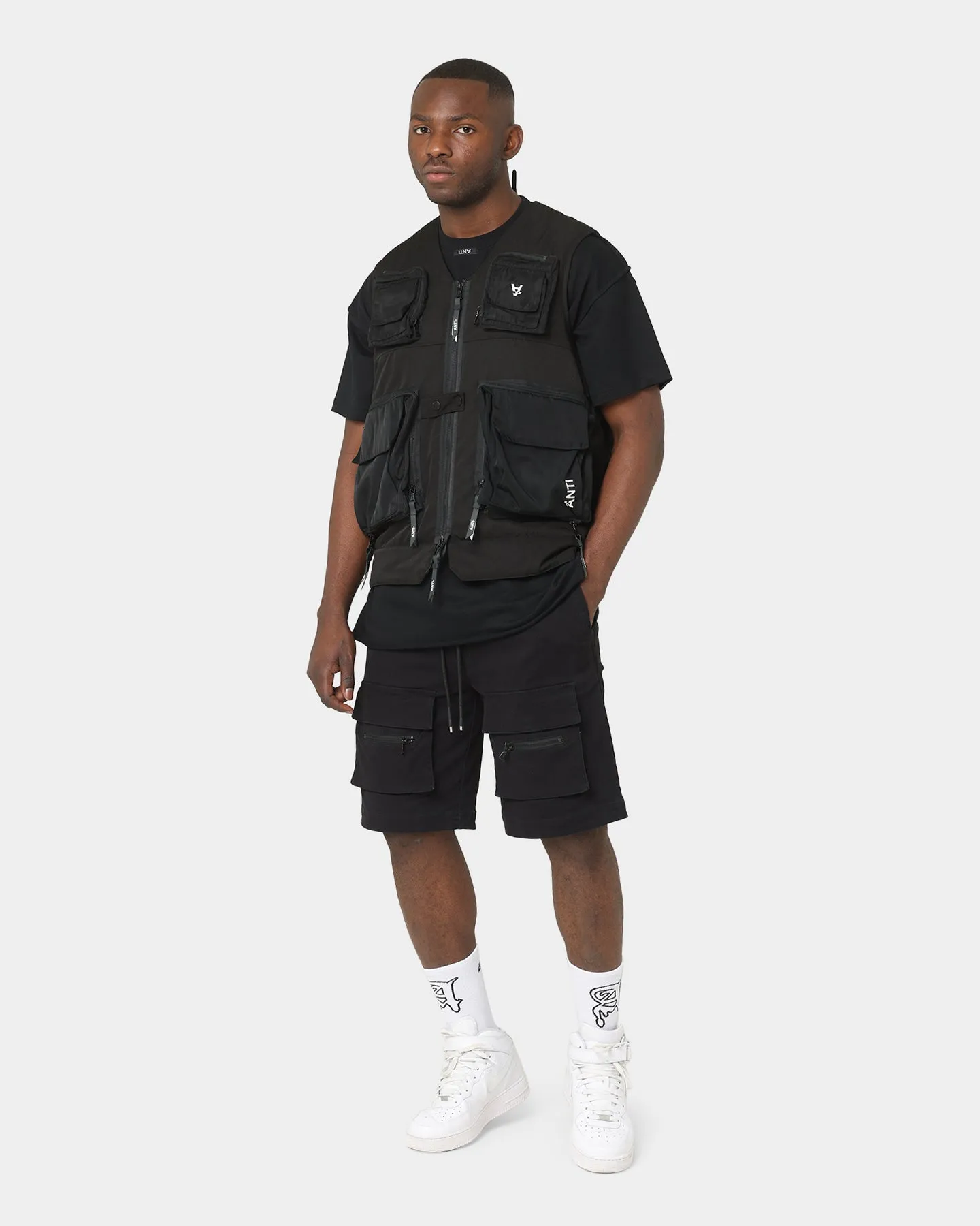 The Anti Order Centurion Cargo Shorts Black