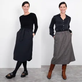 THE ASSEMBLY LINE • A-Line Midi Skirt Sewing Pattern (XS - L)