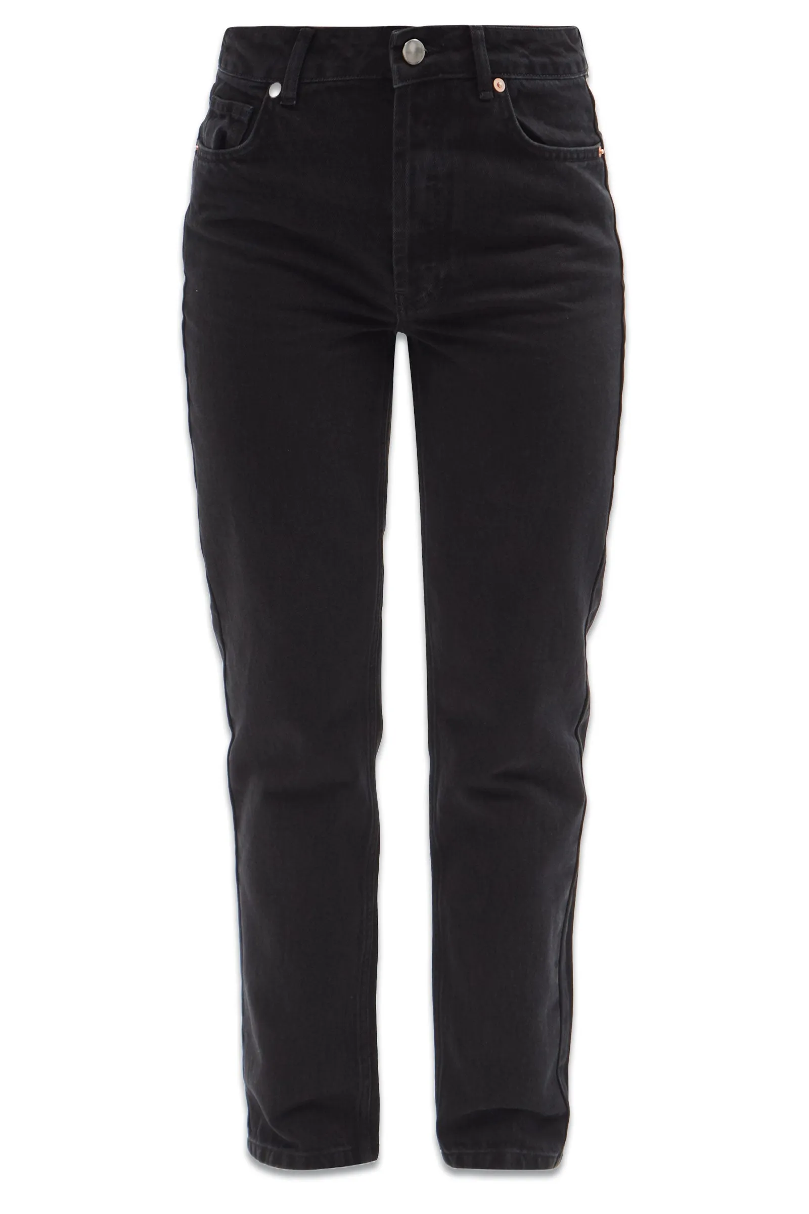 Track Organic-cotton High-rise Straight-leg Jeans