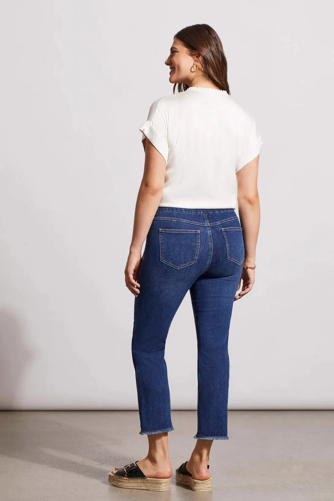 Tribal | Audrey Pull On Straight Crop Jeans | Women's