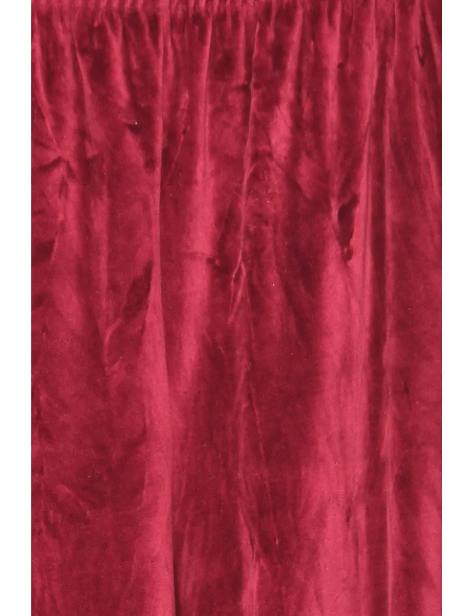 Velvet Fabric Maroon Trousers - W28 L33