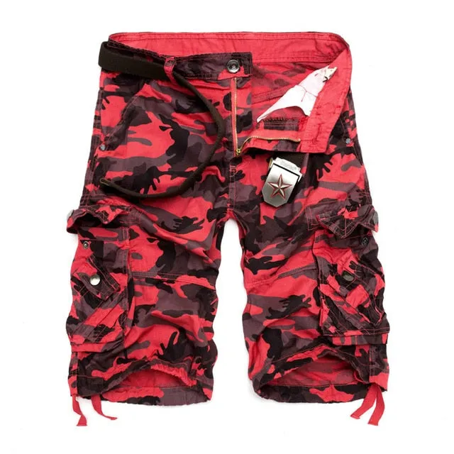 West Louis™ Cotton Camouflage Cargo Shorts