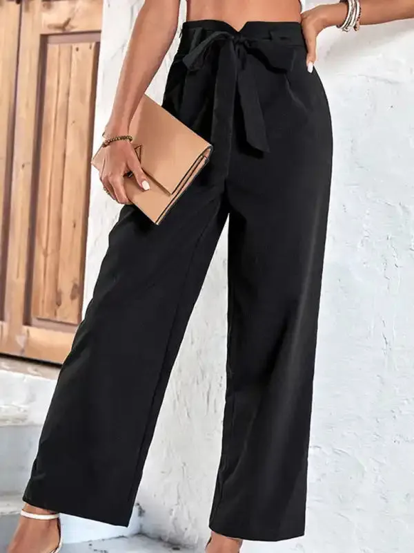 Women’s New Model Black Cropped Casual Pants