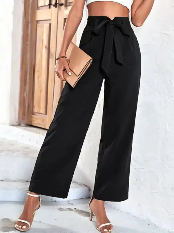 Women’s New Model Black Cropped Casual Pants