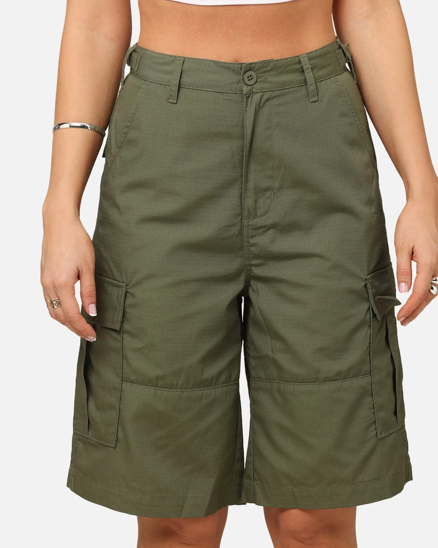 X-Girl Women's Easy Cargo Shorts Flight Green