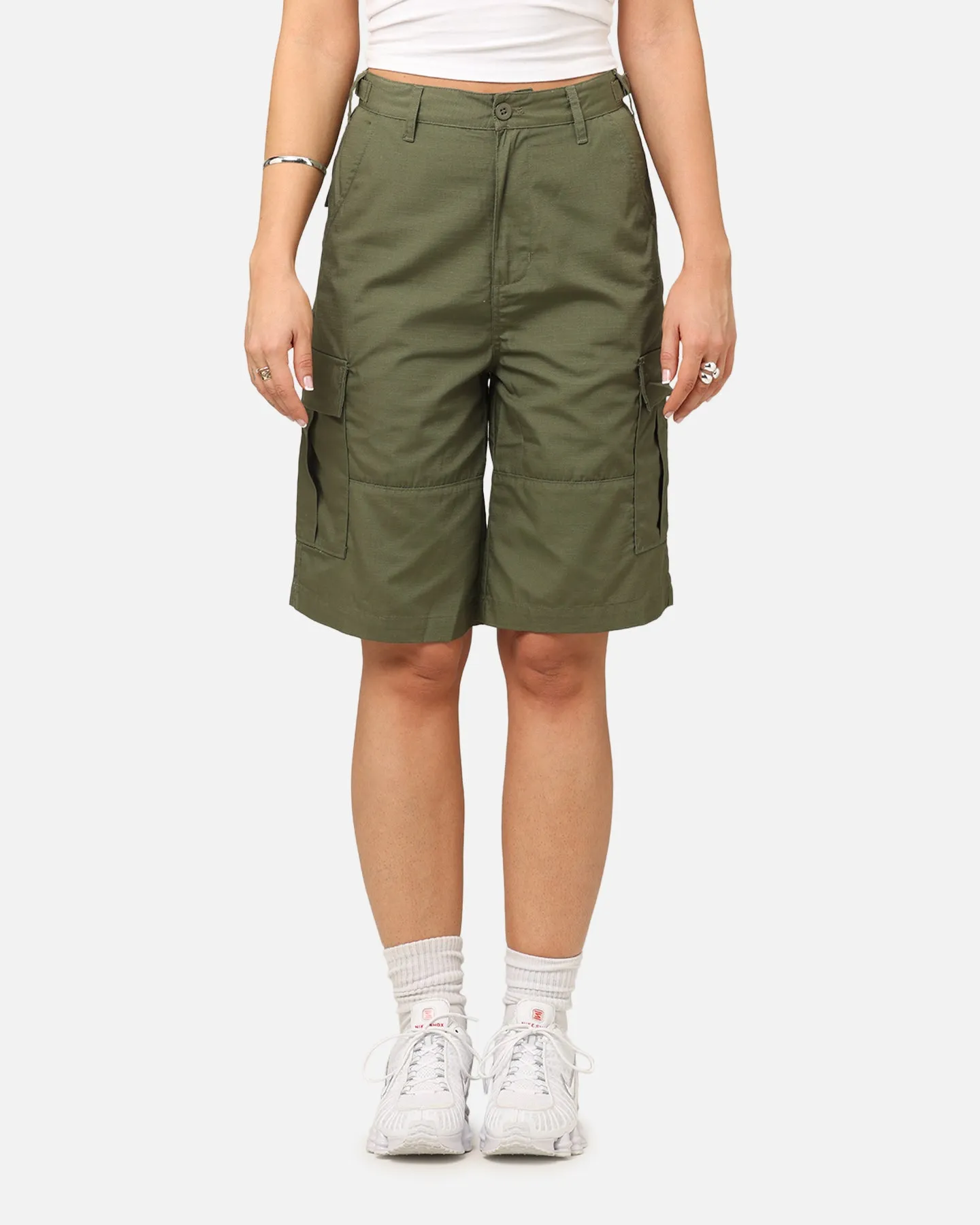 X-Girl Women's Easy Cargo Shorts Flight Green